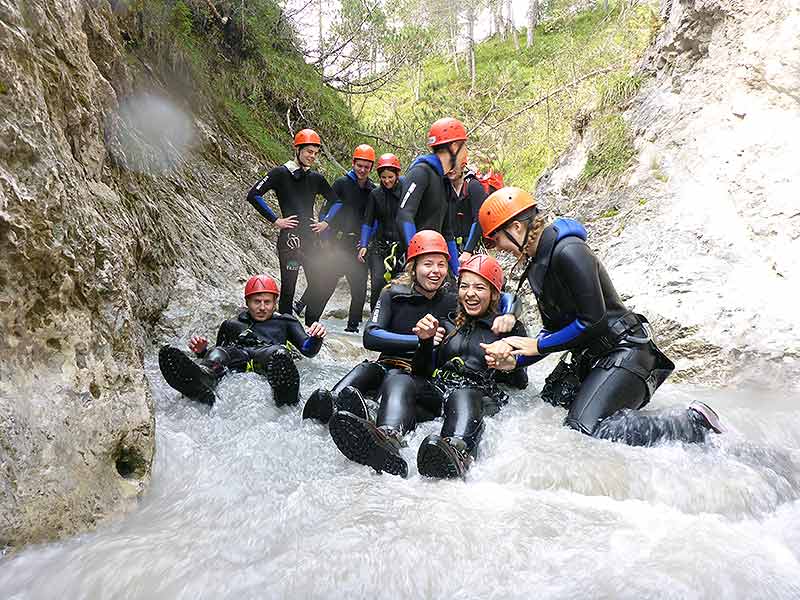 Klassenfahrt mit Rafting, Canyoning