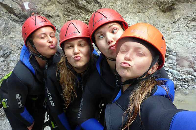 Klassenfahrt Rafting und Canyoning Tirol