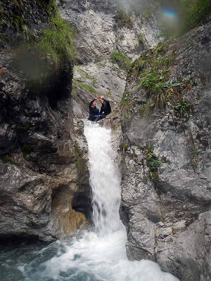 Wandern in der Schlucht