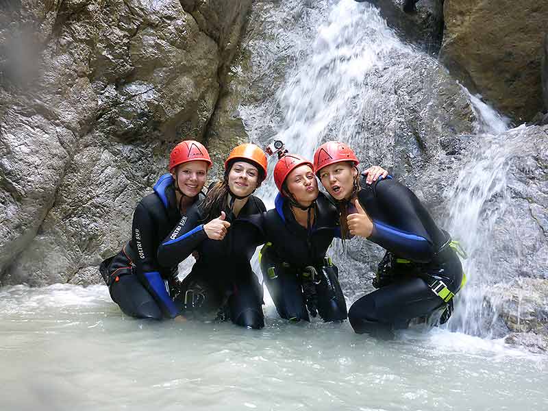 Canyoning als Modul einer Klassenfahrt